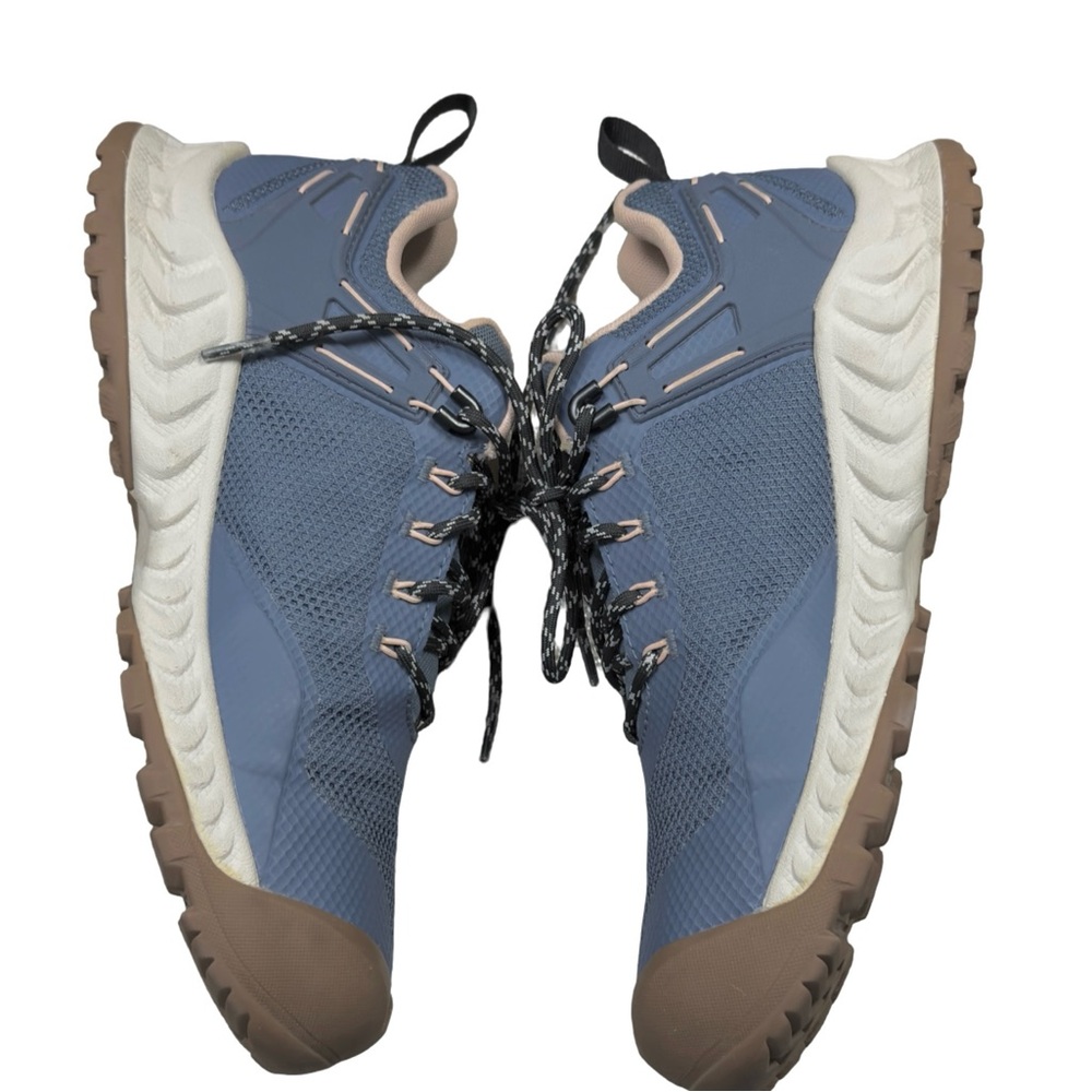KEEN Women’s NXIS EVO Waterproof Blue Peachy Hiking Shoes Size 10 - Picture 4 of 7